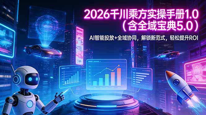2026 千川乘方实操手册 1.0(含全域宝典 5.0-小艾项目网