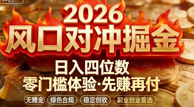 2026美金对冲套利，无赠金对冲策略保驾护航，低门槛易上手实操。单人单日收益2000+-小艾项目网