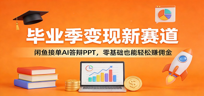 毕业季变现新赛道：闲鱼接单AI答辩PPT，零基础也能轻松赚佣金-小艾项目网
