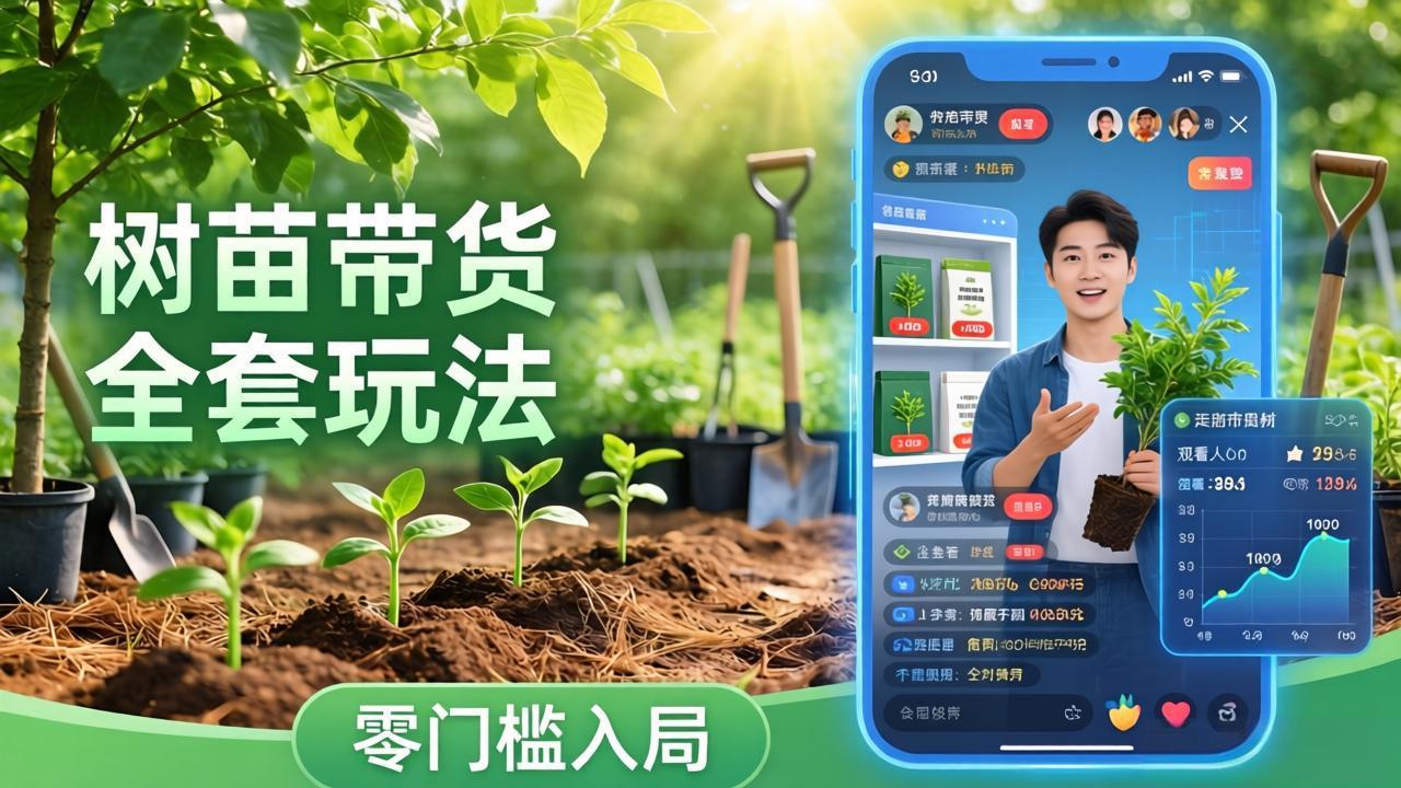 视频号AI树苗带货全套玩法：零门槛入局，掌握豆包、千问等AI工具制作树苗视频的全套流程-小艾项目网