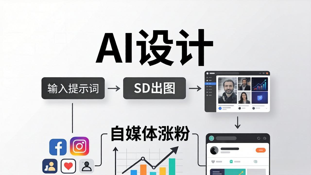 人人都是AI设计师：SD出图+自媒体涨粉一站教学，告别图文素材焦虑，AI设计让你轻松避开内卷-小艾项目网