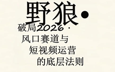 野狼团队·多平台实操运营课，覆盖AI口播、服装、好物、漫剪等热门玩法(更新4月)-小艾项目网