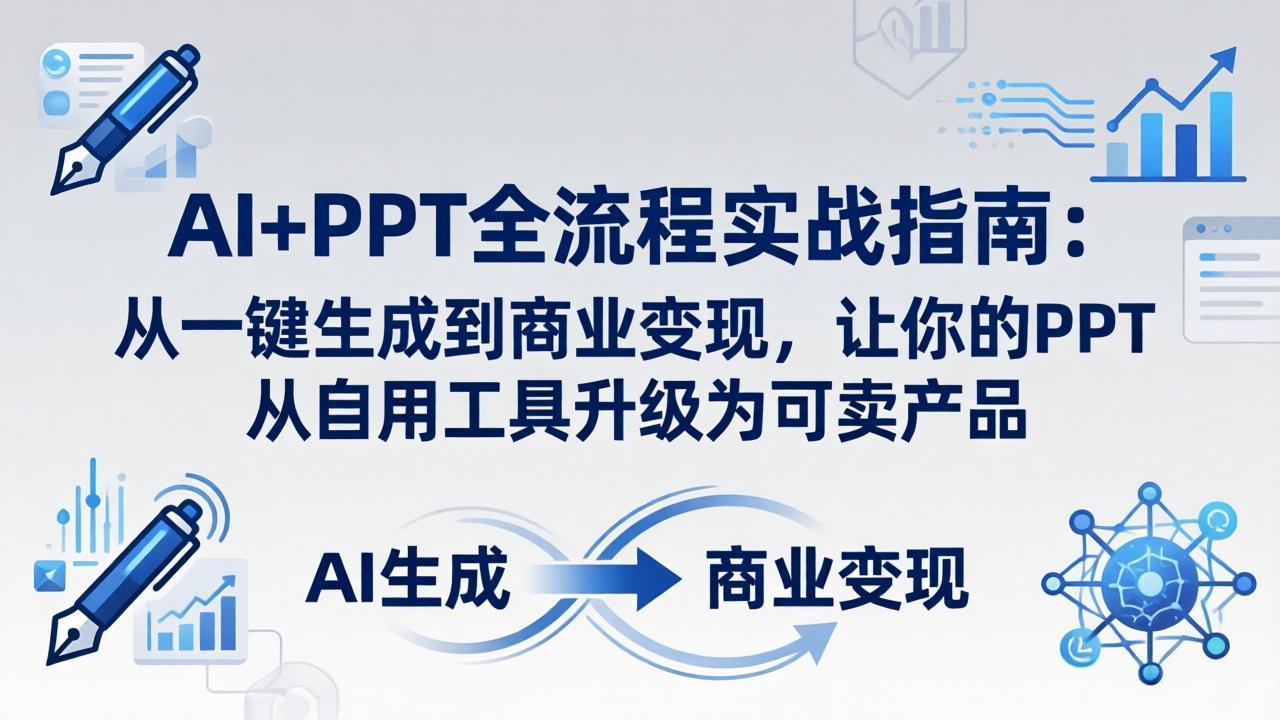 AI+PPT全流程实战指南-更新4月21：从一键生成到商业变现，让你的PPT从自用工具升级为可卖产品-小艾项目网