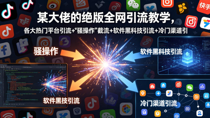 某大佬的绝版全网引流教学，各大热门平台引流+-小艾项目网