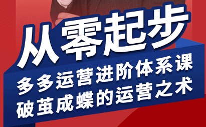 海神·拼多多运营进阶系统课(更新2026)-小艾项目网