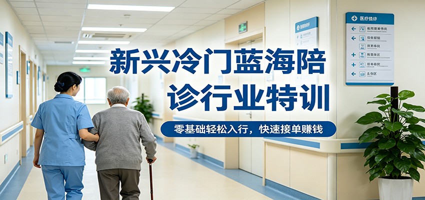 新兴冷门蓝海陪诊行业特训，零基础轻松入行，快速接单赚钱-小艾项目网