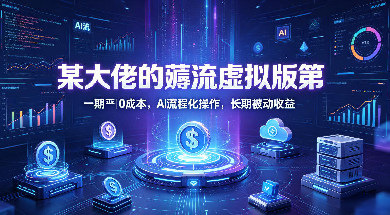 某大佬的薅流虚拟版第一期丨0成本，AI流程化操作，长期被动收益-小艾项目网