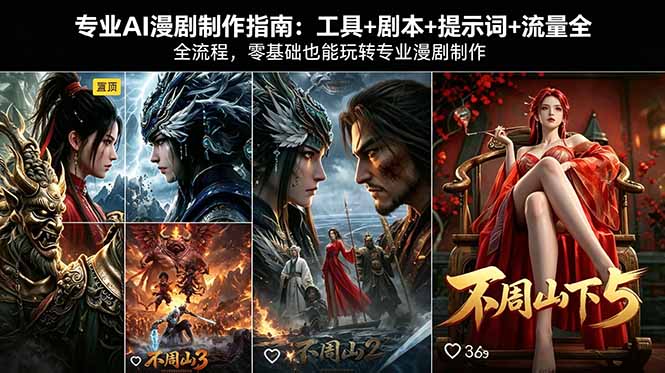专业AI漫剧制作指南：工具+剧本+提示词+流量全流程，零基础也能玩转专业漫剧制作-小艾项目网