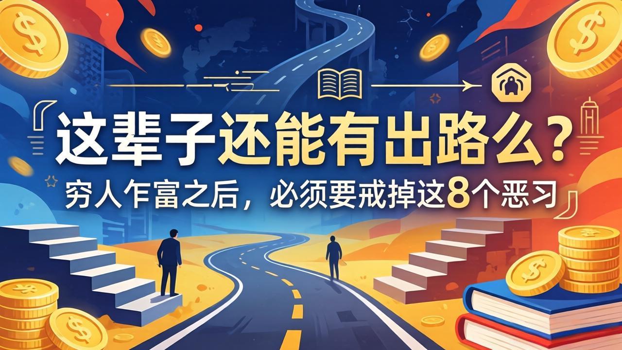 关于人生两篇付费文章【这辈子还能有出路么？】【穷人乍富之后，必须要戒掉这8个恶习】-小艾项目网