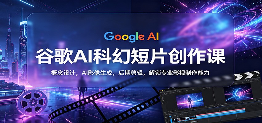 谷歌AI科幻短片创作课：概念设计，AI影像生成，后期剪辑，解锁专业影视制作能力-小艾项目网