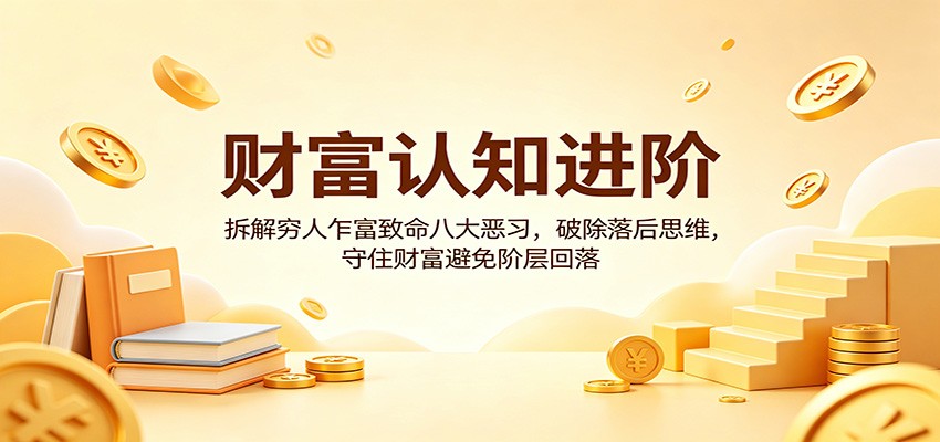 财富认知进阶：拆解穷人乍富致命八大恶习，破除落后思维，守住财富避免阶层回落-小艾项目网