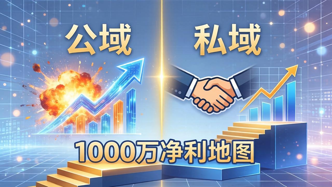 公域玩命出爆款，私域悄悄做成交：这套AI内训课，2026给你打通1000万净利的地图-小艾项目网