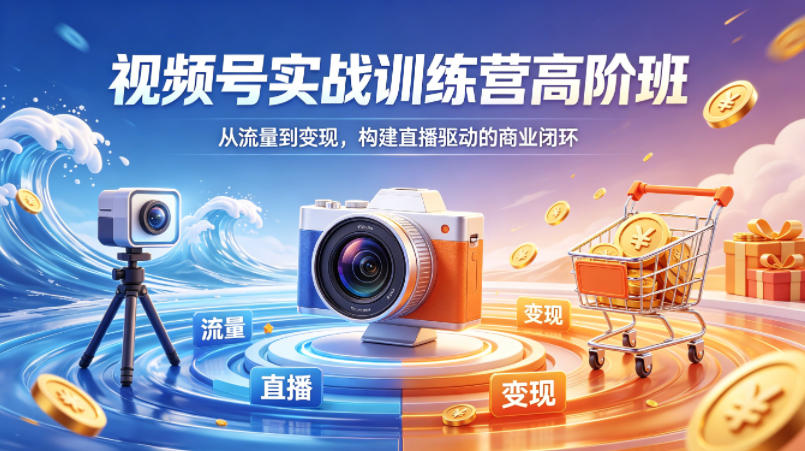 视频号实战训练营高阶班，从流量到变现，构建直播驱动的商业闭环(26年4月)-小艾项目网