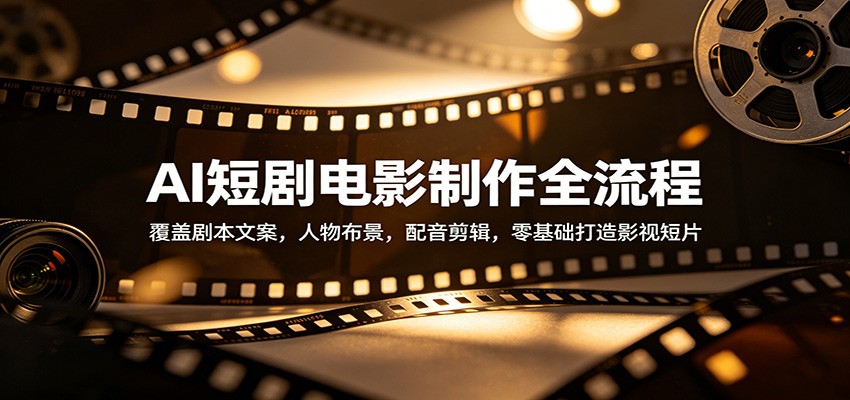 AI短剧电影制作全流程：覆盖剧本文案，人物布景，配音剪辑，零基础打造影视短片-小艾项目网
