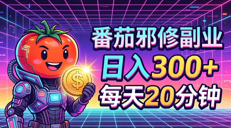 番茄小说撸金，日入300+，每天20分钟！五一必看，独家项目，副业小白友好，超级简单【揭秘】-小艾项目网