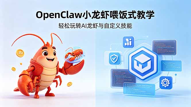 不用懂技术！OpenClaw小龙虾喂饭式教学，轻松玩转AI龙虾与自定义技能-小艾项目网