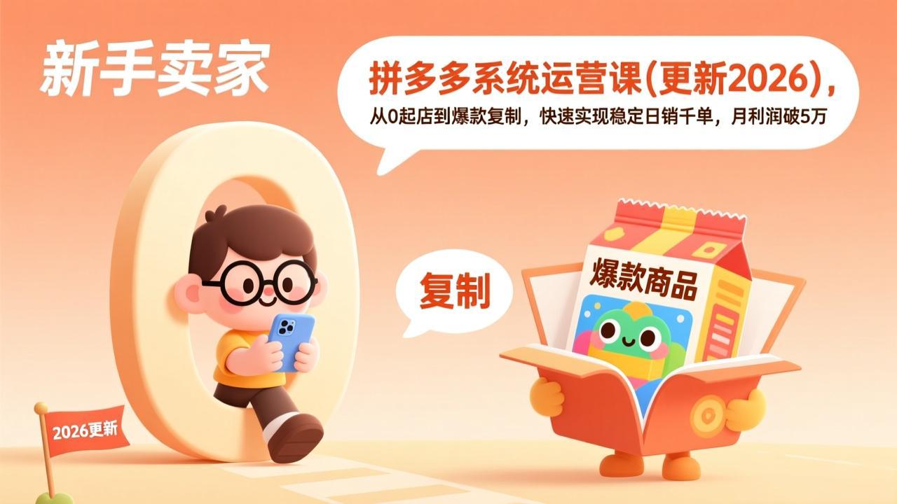 拼多多系统运营课(更新4月-小艾项目网