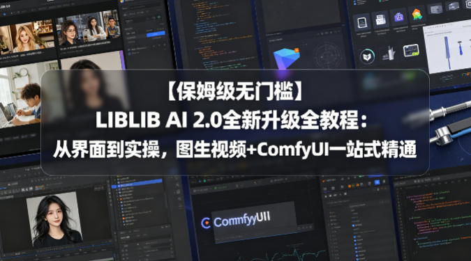 【保姆级无门槛】LIBLIB AI 2.0全新升级全教程：从界面到实操，图生视频+ComfyUI一站式精通-小艾项目网