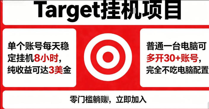 海外平台Target商品浏览曝光，24小时运行无需人工值守，日收益100美刀+电脑可多开【揭秘】-小艾项目网