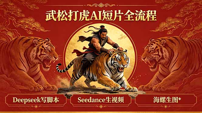 武松打虎AI短片全流程：Deepseek写脚本+Seedance生视频+海螺生图-小艾项目网
