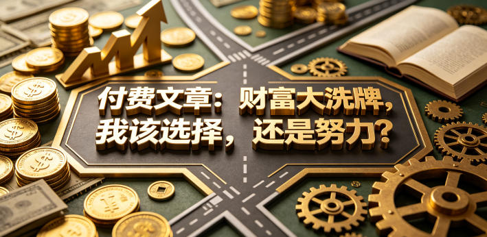 付费文章：财富大洗牌，我该选择，还是努力？-小艾项目网