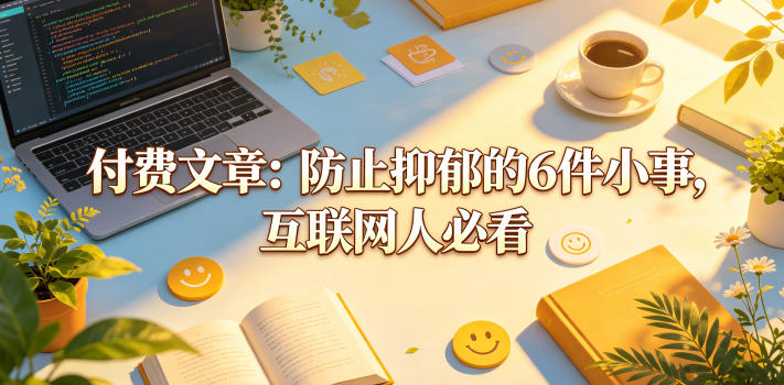 付费文章：防止抑郁的6件小事，互联网人必看！-小艾项目网