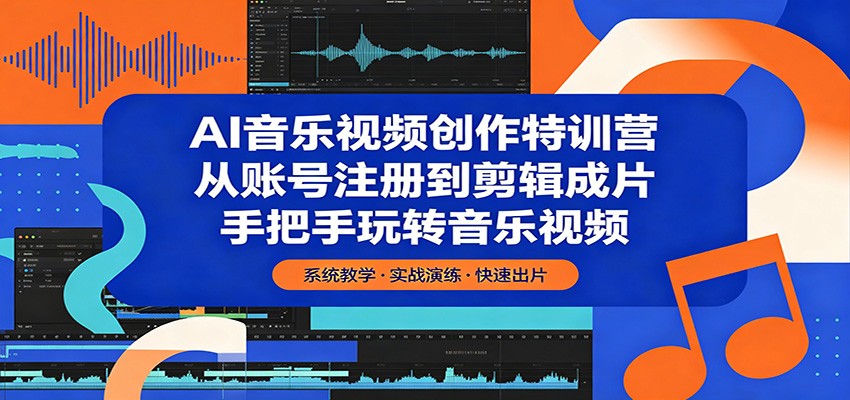 AI音乐视频创作特训营：从账号注册到剪辑成片，手把手玩转音乐视频-小艾项目网