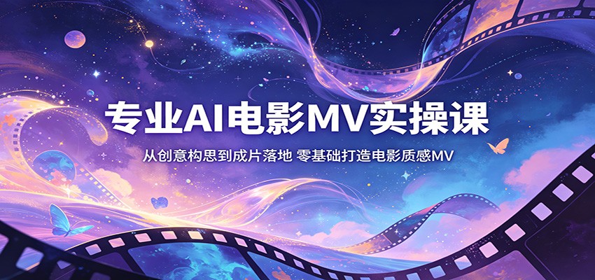 专业AI电影MV实操课:从创意构思到成片落地,零基础打造电影质感MV-小艾项目网