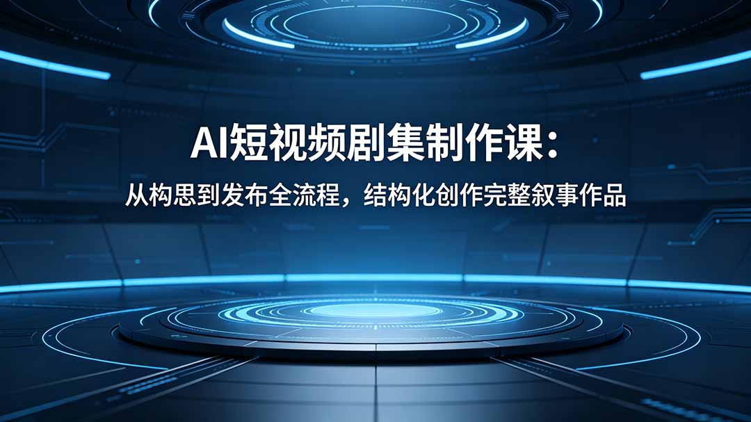 AI短视频剧集制作课：从构思到发布全流程，结构化创作完整叙事作品-小艾项目网