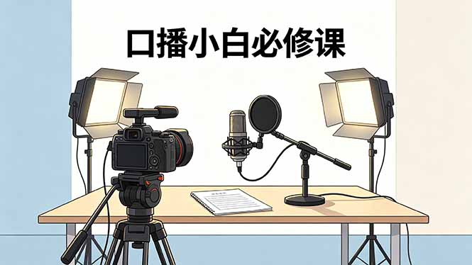 口播小白必修课：录像收音灯光设备+脚本撰写，搭专业级录制场景-小艾项目网