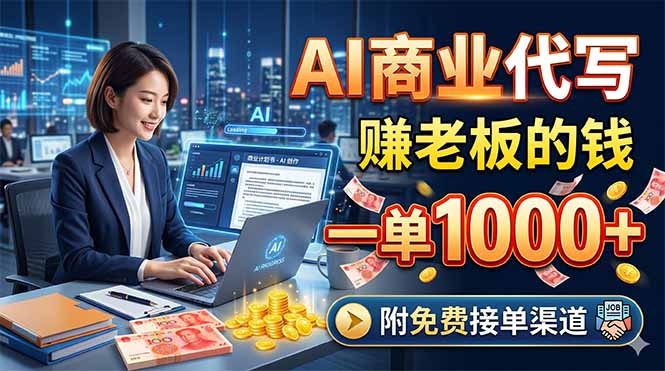 AI商业代写，赚老板的钱，一单1000+，附免费接单渠道-小艾项目网
