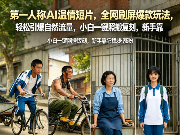 第一人称AI温情短片，全网刷屏爆款玩法，轻松引爆自然流量，小白一键照搬复刻，新手靠它稳步涨粉-小艾项目网
