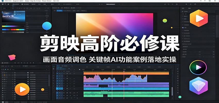 剪映高阶必修课：画面音频调色，关键帧AI功能案例落地实操-小艾项目网
