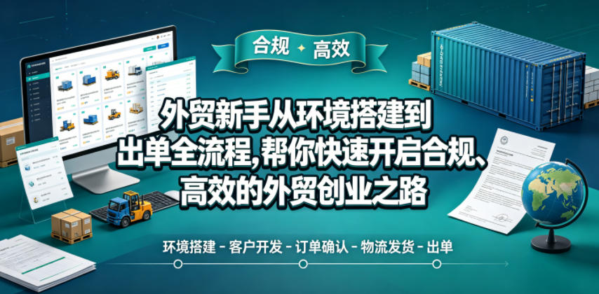外贸新手从环境搭建到出单全流程，帮你快速开启合规、高效的外贸创业之路-小艾项目网