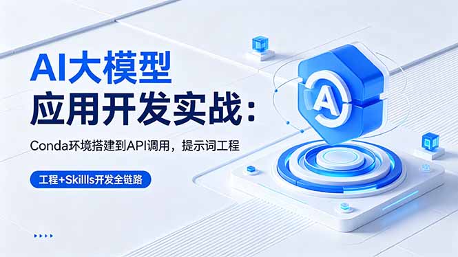 AI 大模型应用开发实战：Conda环境搭建到API调用，提示词工程+Skills开发全链路-小艾项目网