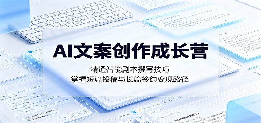 AI文案创作成长营：精通智能剧本撰写技巧，掌握短篇投稿与长篇签约变现路径-小艾项目网