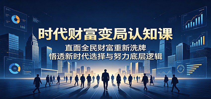 时代财富变局认知课：直面全民财富重新洗牌，悟透新时代选择与努力底层逻辑-小艾项目网