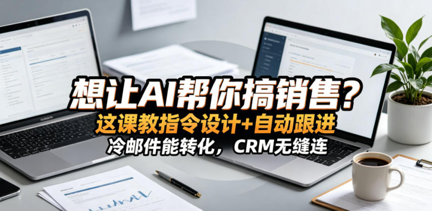 想让AI帮你搞销售？这课教指令设计+自动跟进，冷邮件能转化，CRM无缝连！【原创双语字幕】-小艾项目网