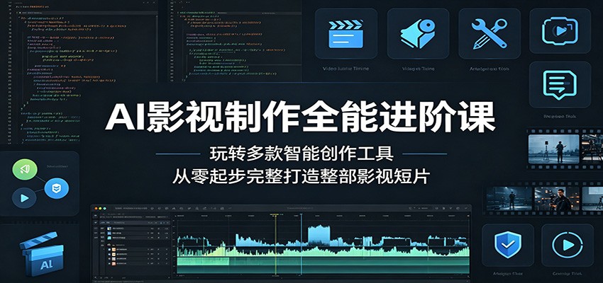 AI影视制作全能进阶课:玩转多款智能创作工具,从零起步完整打造整部影视短片-小艾项目网