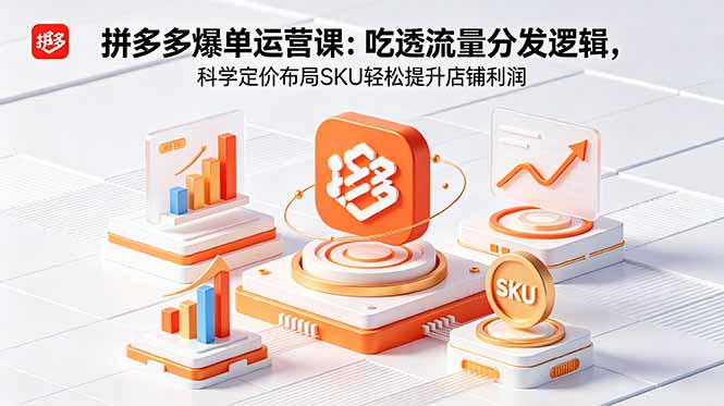 拼多多爆单运营实战课：吃透流量分发逻辑，科学定价布局SKU轻松提升店铺利润-小艾项目网
