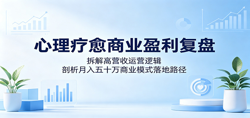 心理疗愈商业盈利复盘:拆解高营收运营逻辑,剖析月入五十万商业模式落地路径-小艾项目网