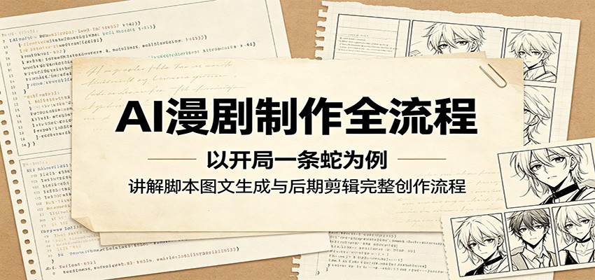 AI漫剧制作全流程：以开局一条蛇为例，讲解脚本图文生成与后期剪辑完整创作流程-小艾项目网