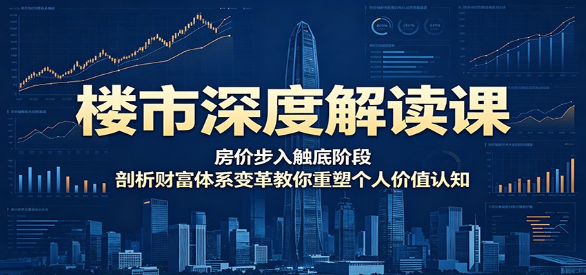 楼市深度解读课：房价步入触底阶段，剖析财富体系变革教你重塑个人价值认知-小艾项目网