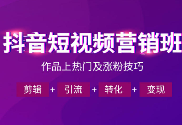 抖音短视频运营班，一门课学会作品上热门及涨粉技巧，引流转化剪辑变现(2026年5月)-小艾项目网