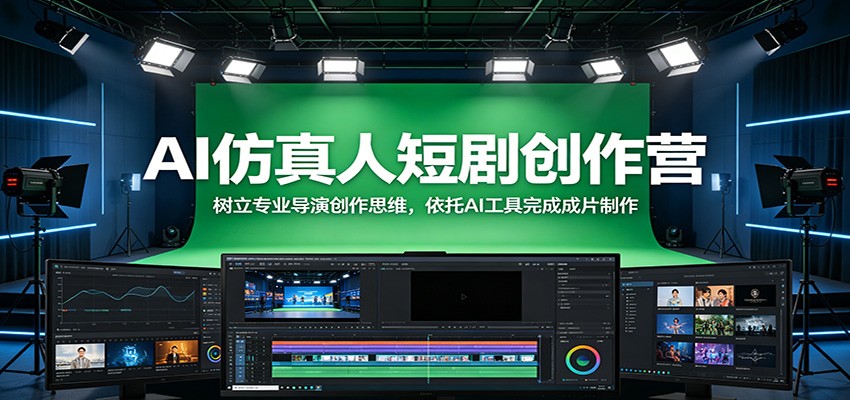 AI仿真人短剧创作营:树立专业导演创作思维,依托AI工具完成成片制作-小艾项目网