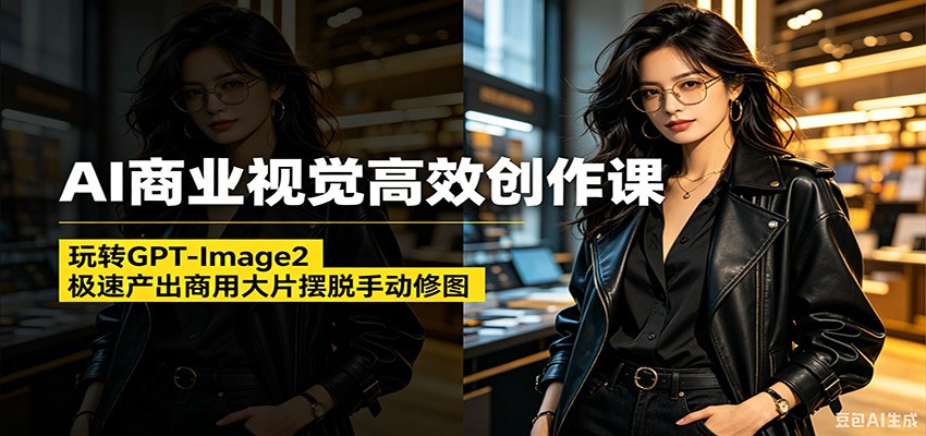 AI商业视觉高效创作课：玩转GPT-Image2，极速产出商用大片摆脱手动修图(更新)-小艾项目网