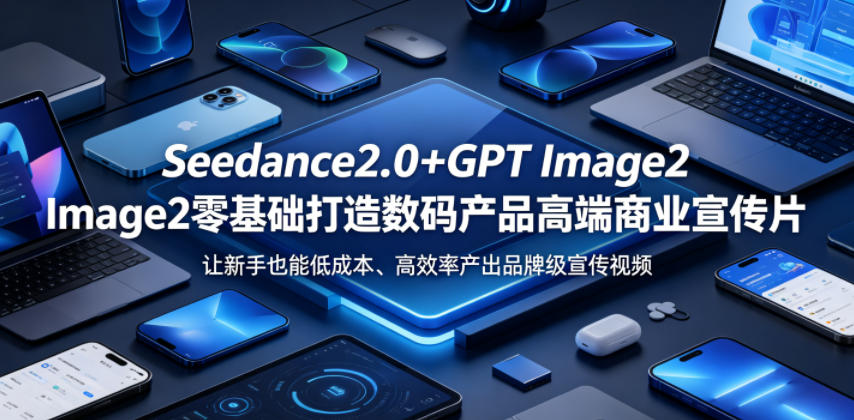 Seedance2.0+GPT Image2零基础打造数码产品高端商业宣传片，让新手也能低成本、高效率产出品牌级宣传视频-小艾项目网