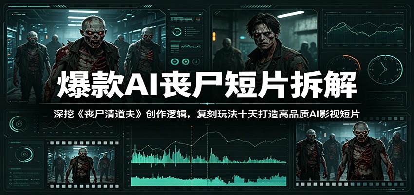 爆款AI丧尸短片拆解：深挖《丧尸清道夫》创作逻辑，复刻玩法快速打造高品质AI影视短片-小艾项目网