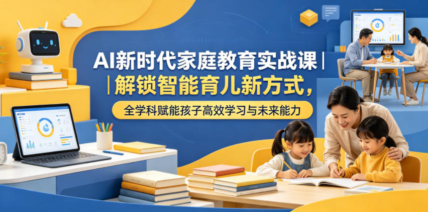 AI新时代家庭教育实战课｜解锁智能育儿新方式，全学科赋能孩子高效学习与未来能力-小艾项目网