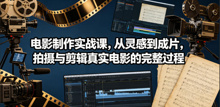 电影制作实战课，从灵感到成片，拍摄与剪辑真实电影的完整过程【原创双语字幕】-小艾项目网
